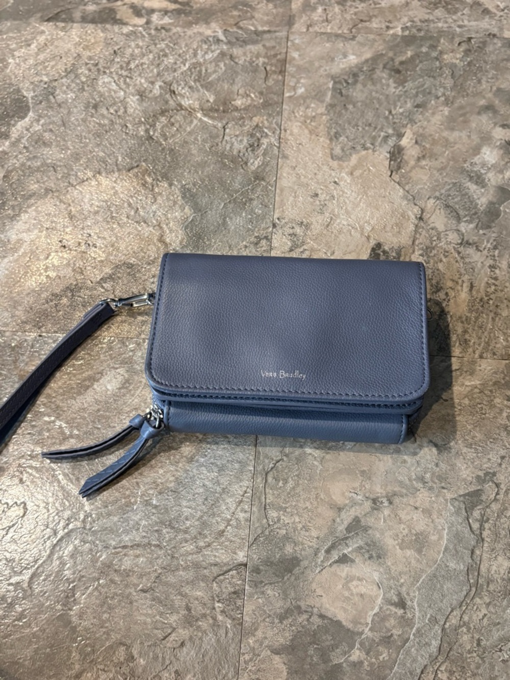 Vera Bradley RFID All-in-One Crossbody Leather Gray